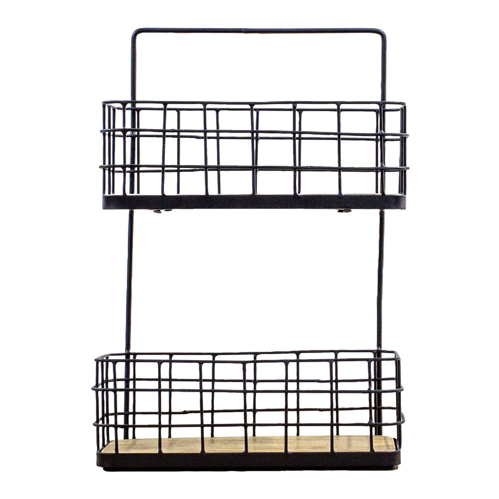Product photograph of Gallery Interiors Tapani Bathroom Caddy Black from Olivia's.