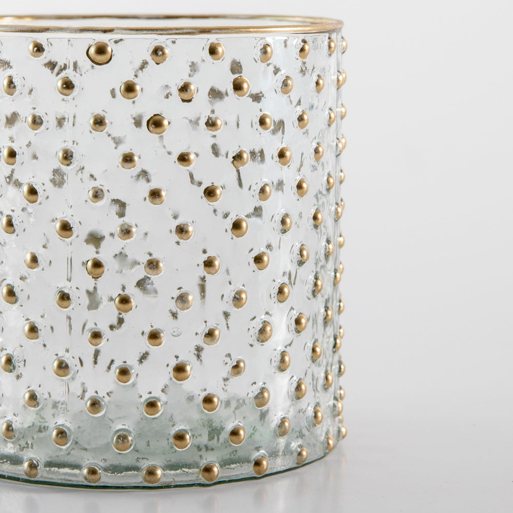 Product photograph of Gallery Interiors Platt Spotty Votive Gold from Olivia's.