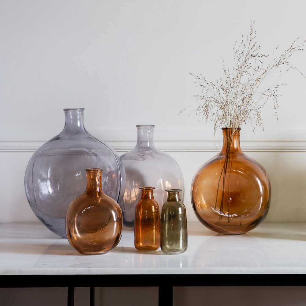 Product photograph of Gallery Interiors Zeman Bottle Vase Brown Small Outlet Small from Olivia's.
