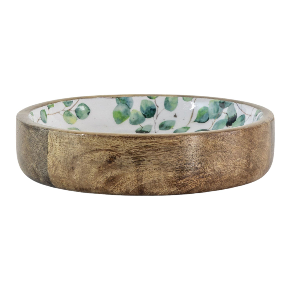 Product photograph of Gallery Interiors Simona Eucalyptus Nibbles Bowl Green Natural White Small from Olivia's.