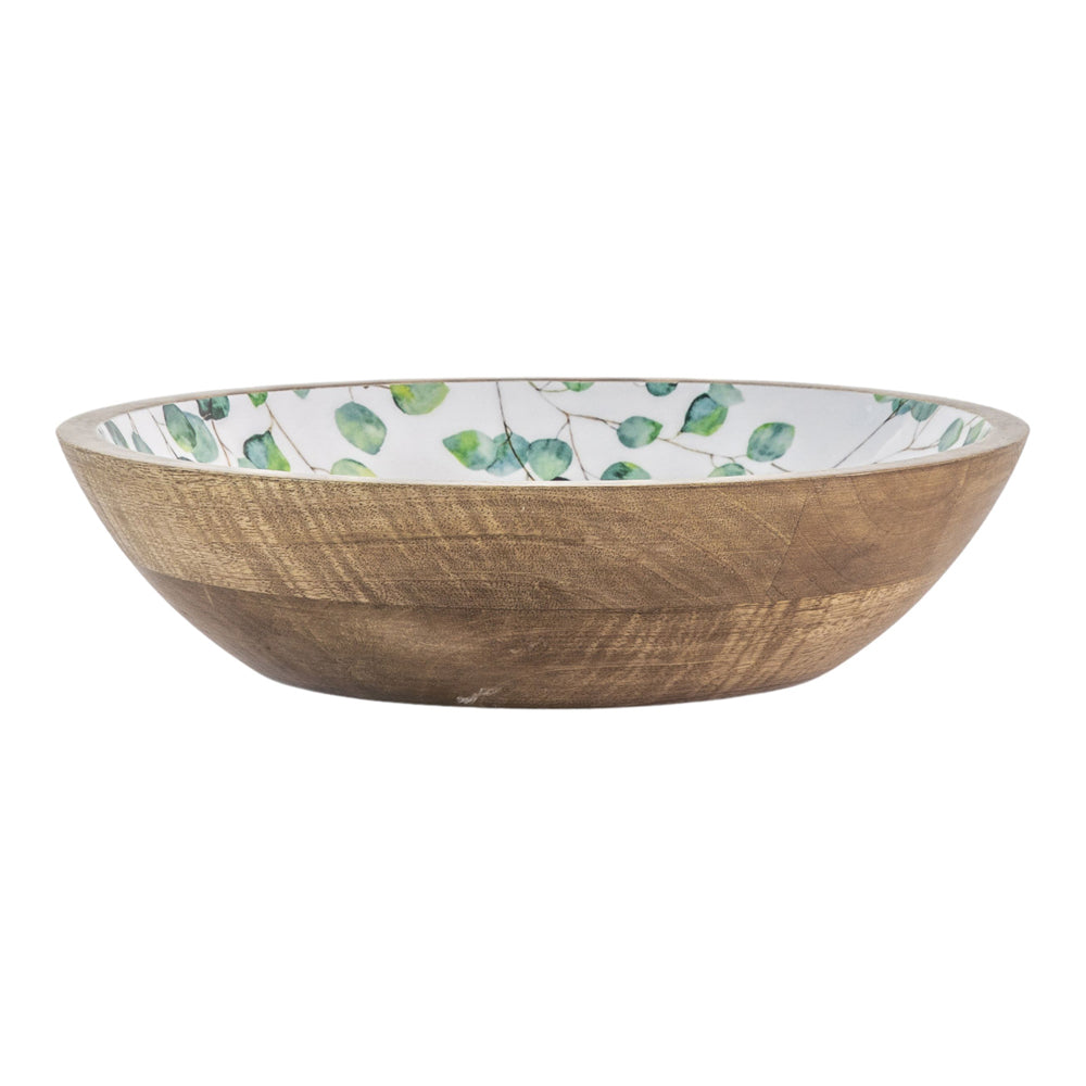 Product photograph of Gallery Interiors Simona Eucalyptus Bowl Green Natural White Small from Olivia's.