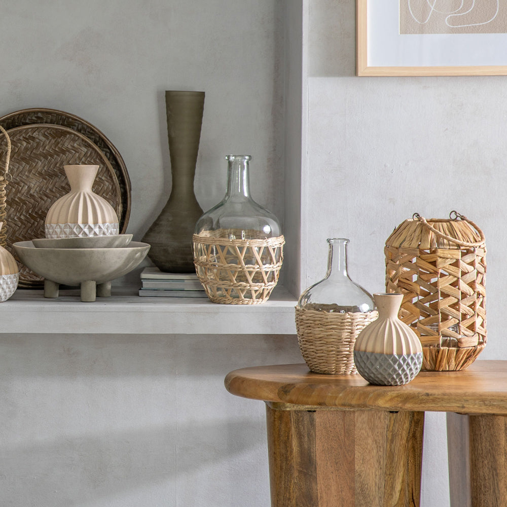 Product photograph of Gallery Interiors Abramo Lantern Natural from Olivia's.