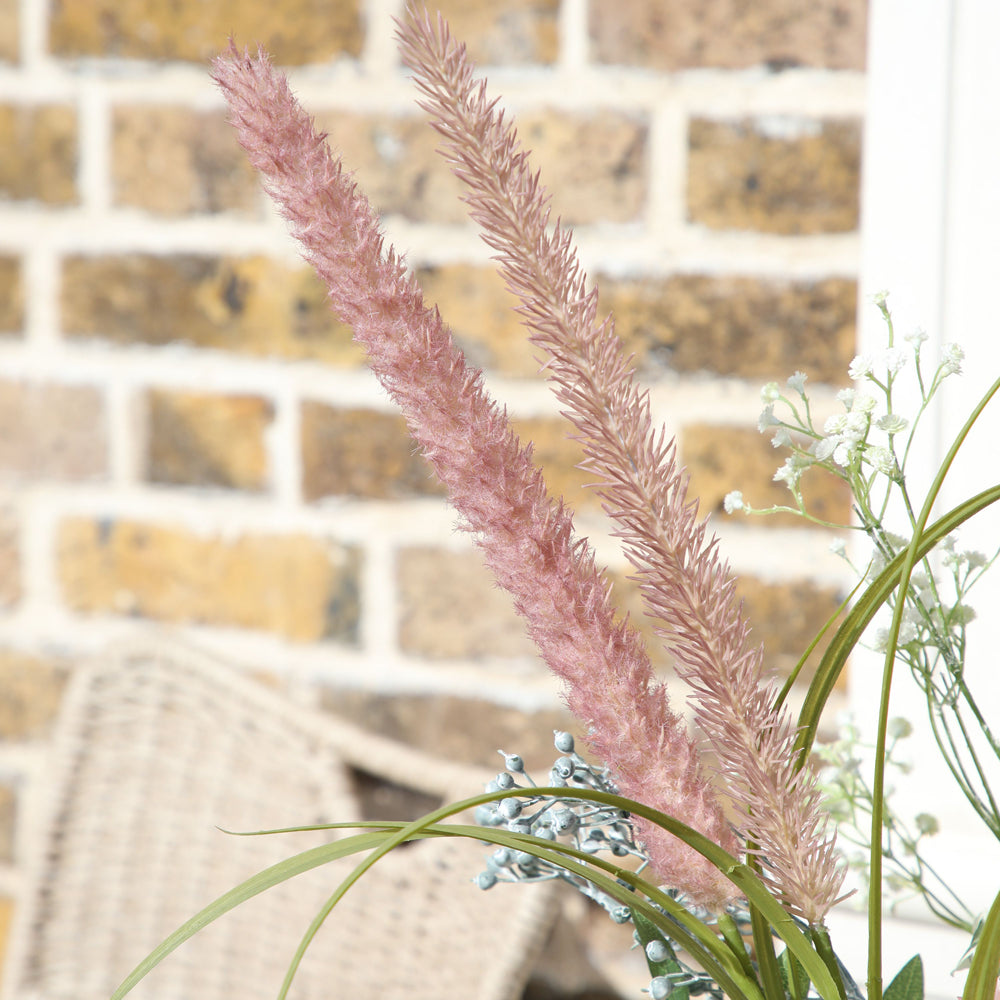 Product photograph of Gallery Interiors Sigrid Cattail Stem Faux Plant Purple from Olivia's.