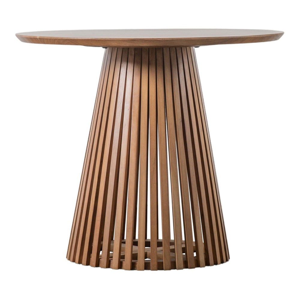 Product photograph of Gallery Interiors Goodwin 4 Seater Oak Slatted Dining Table from Olivia's