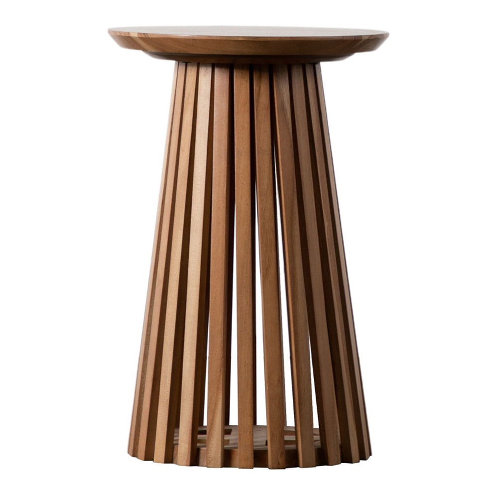 Product photograph of Gallery Interiors Goodwin Slatted Side Table Oak from Olivia's