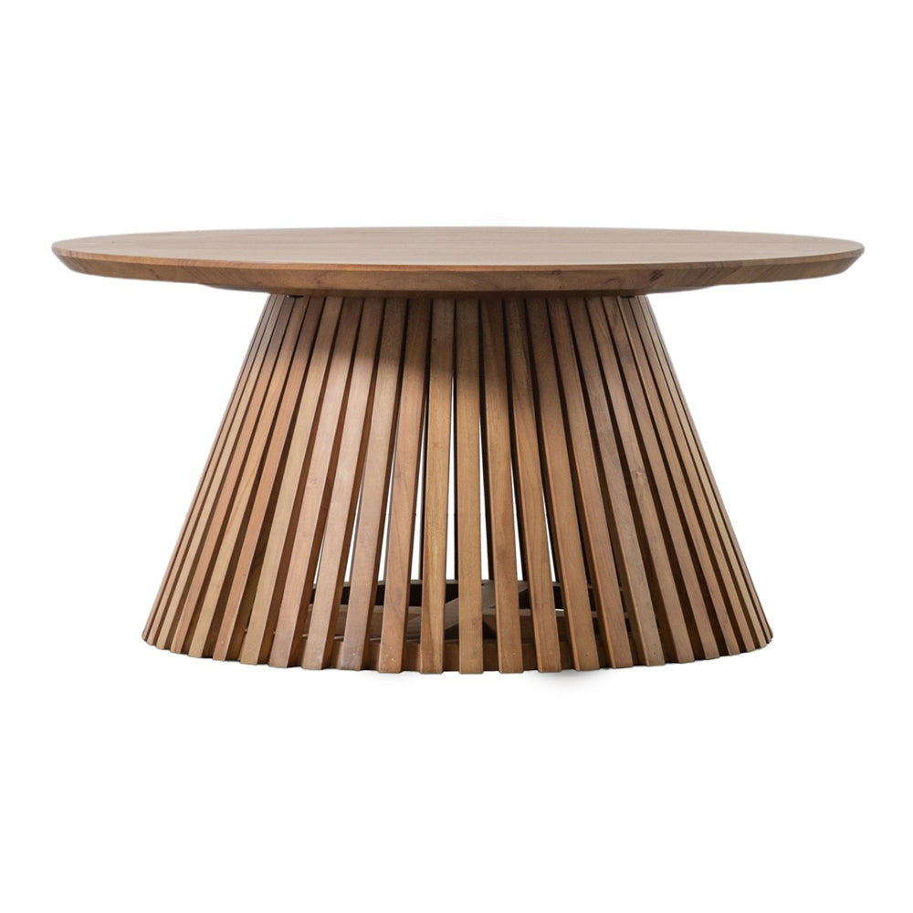 Product photograph of Gallery Interiors Goodwin Slatted Coffee Table Oak from Olivia's