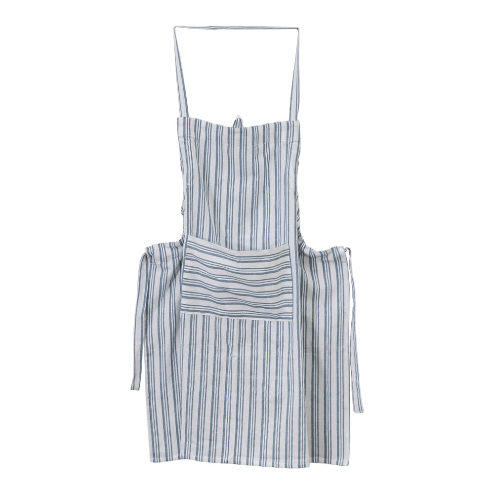 Product photograph of Gallery Interiors Morwen Organic Cotton Apron Blue from Olivia's.