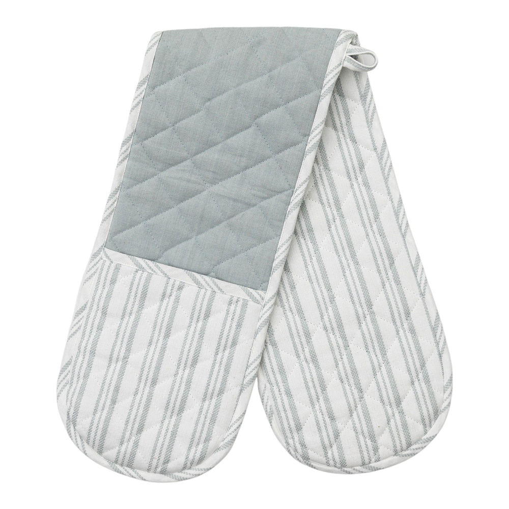 Product photograph of Gallery Interiors Morwen Organic Cotton Oven Glove Silver from Olivia's.