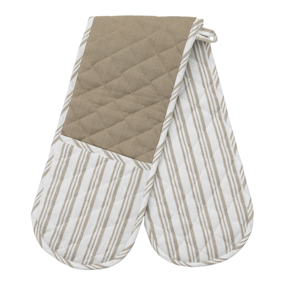 Product photograph of Gallery Interiors Morwen Organic Cotton Oven Glove Taupe from Olivia's.