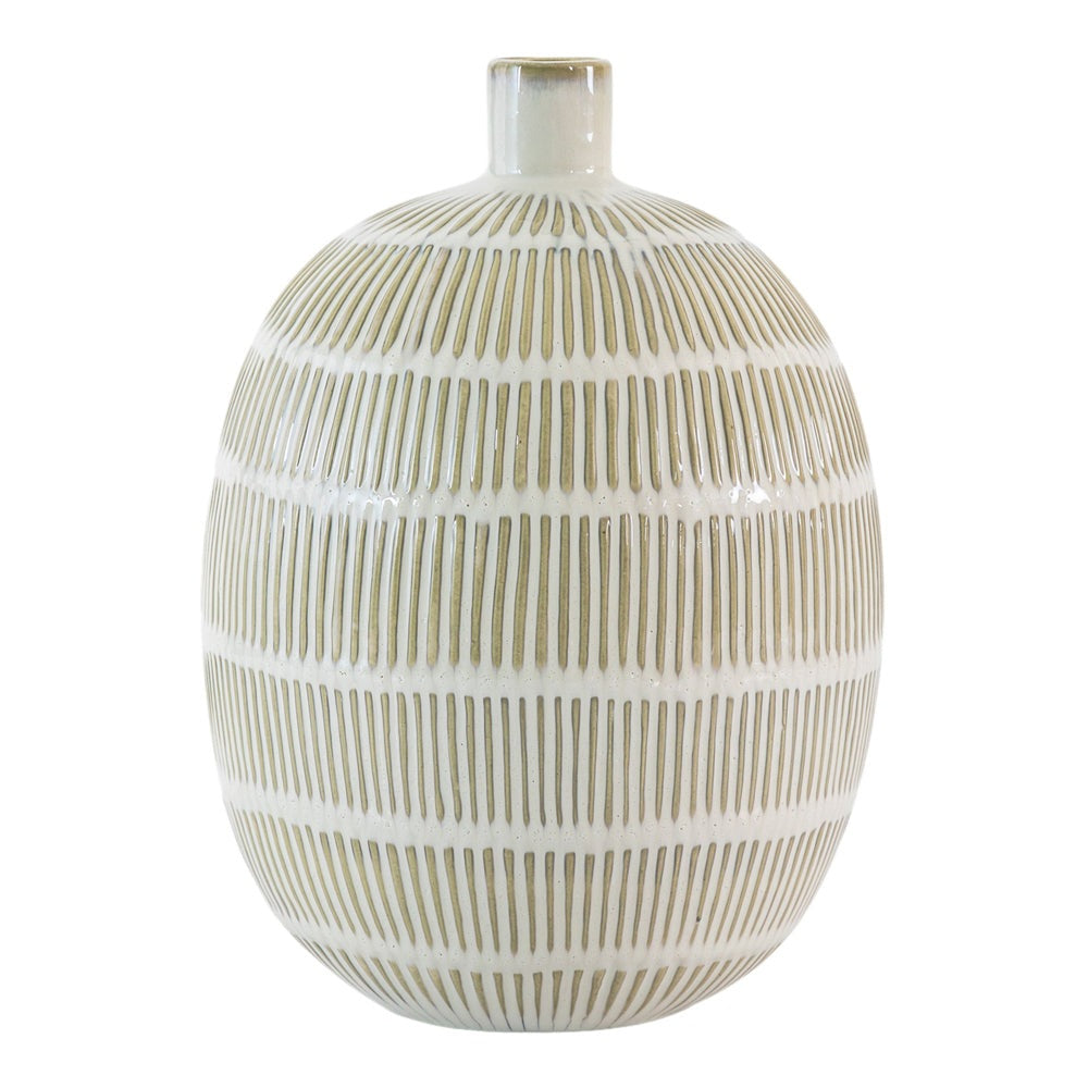 Product photograph of Gallery Interiors Azealia Vase Natural And White from Olivia's
