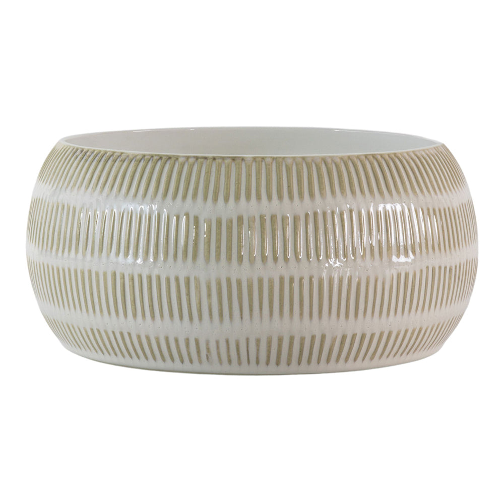 Product photograph of Gallery Interiors Azealia Bowl Natural And White Large from Olivia's.