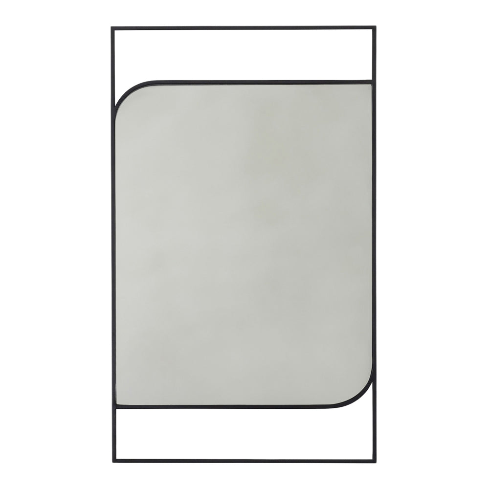 Product photograph of Gallery Interiors Ward Mirror Black from Olivia's.