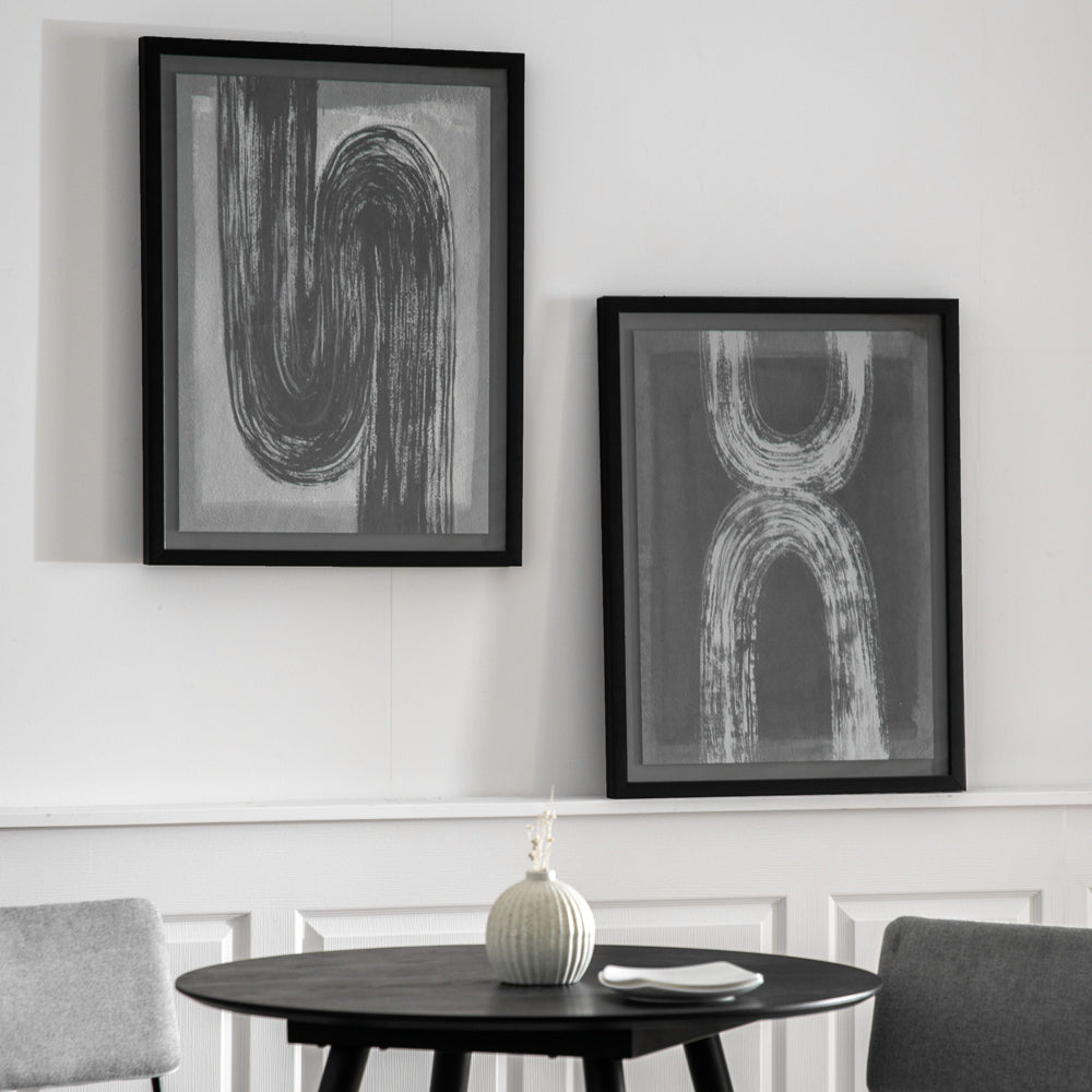 Product photograph of Gallery Interiors Pascal Abstract Charcoal Wall Art Multicoloured from Olivia's