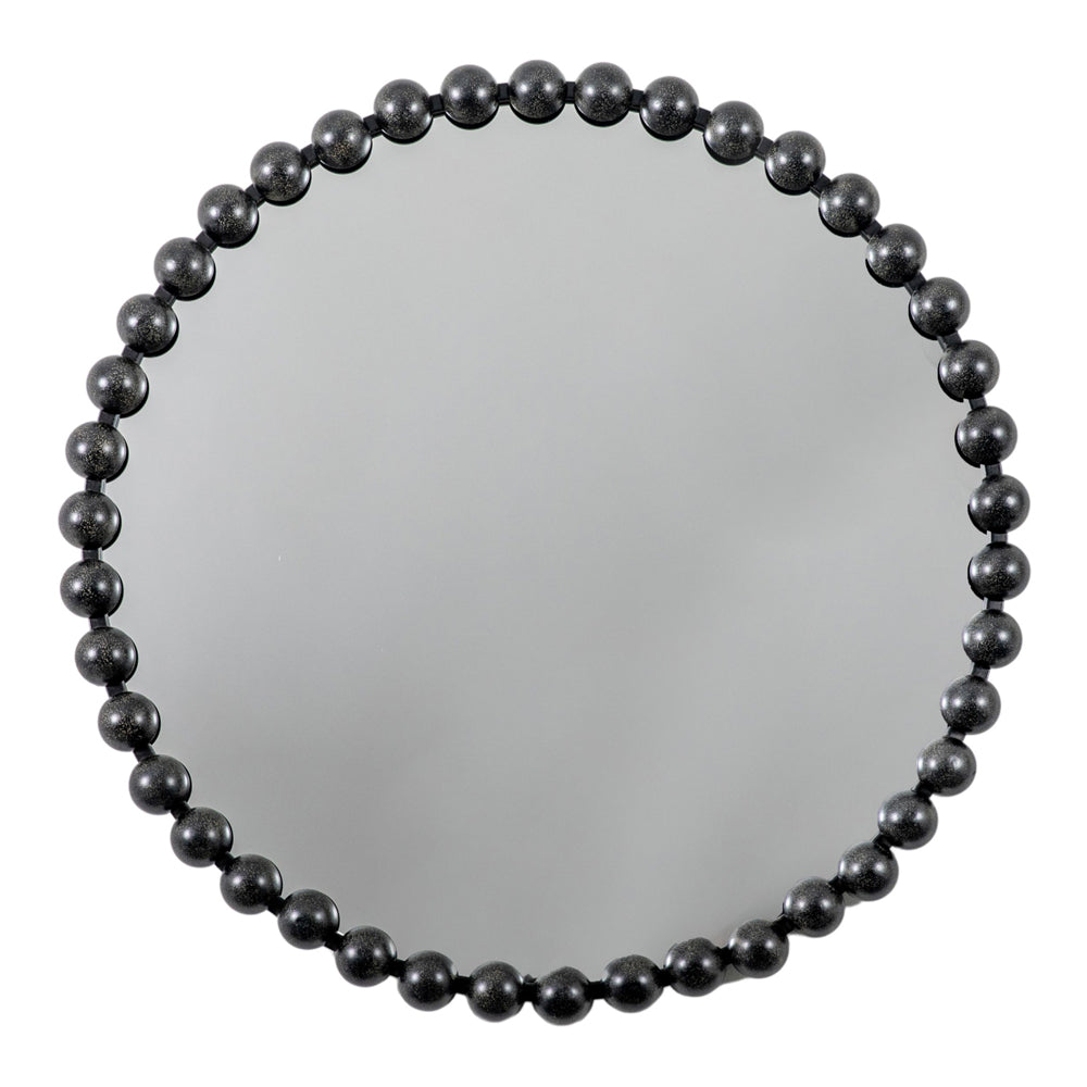 Product photograph of Gallery Interiors Selena Round Wall Mirror Black from Olivia's.