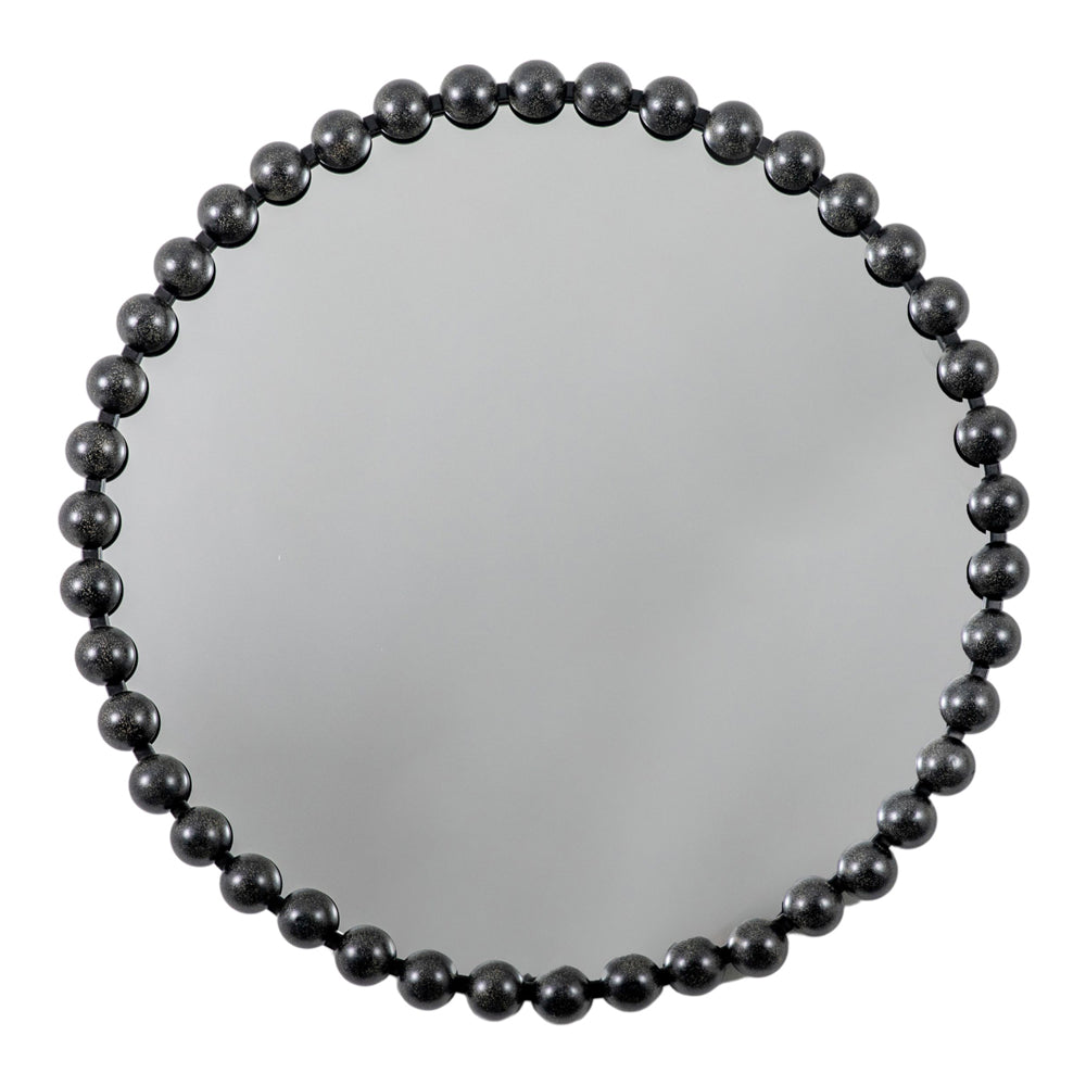 Product photograph of Gallery Interiors Selena Round Wall Mirror Black from Olivia's