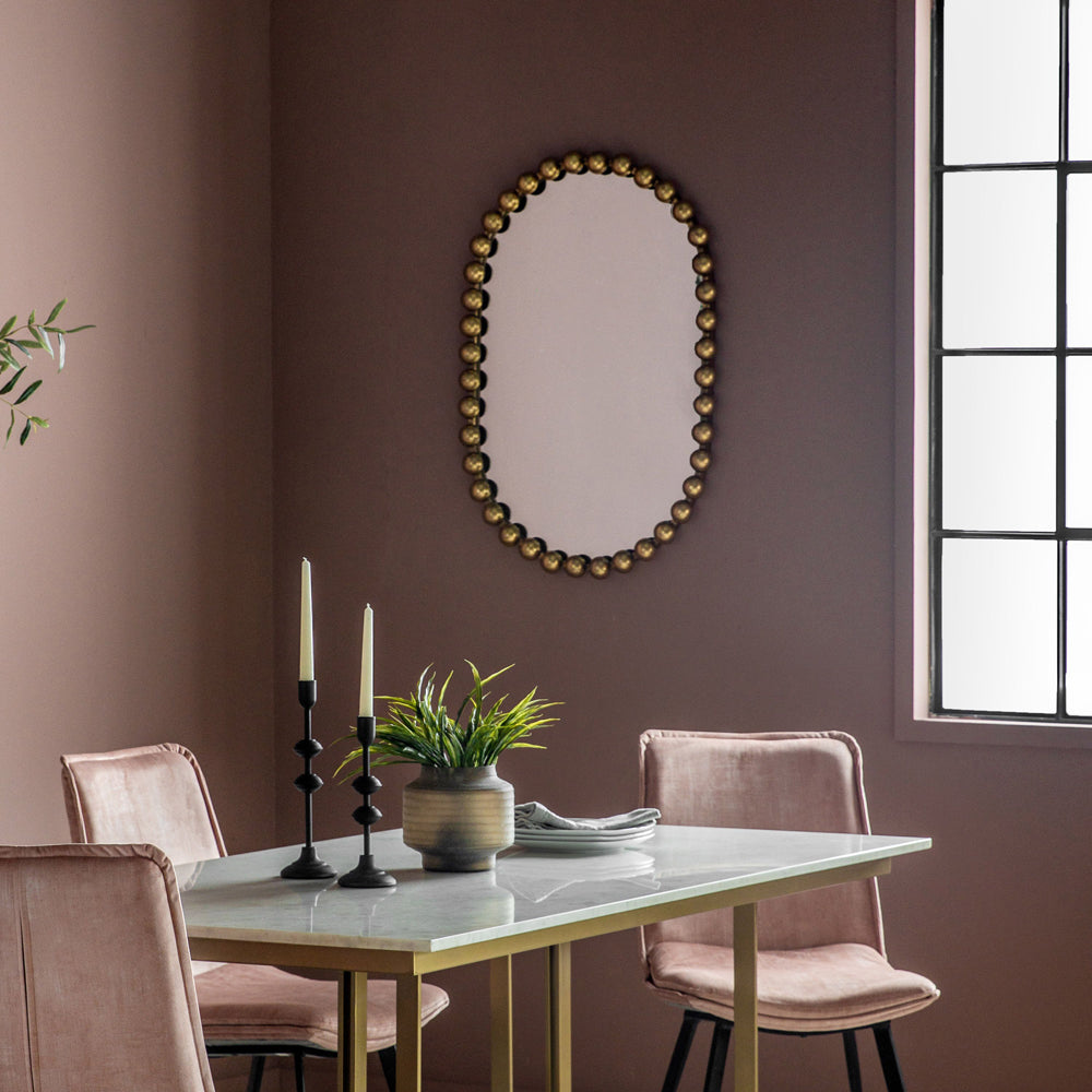 Product photograph of Gallery Interiors Selena Wall Mirror In Gold from Olivia's.