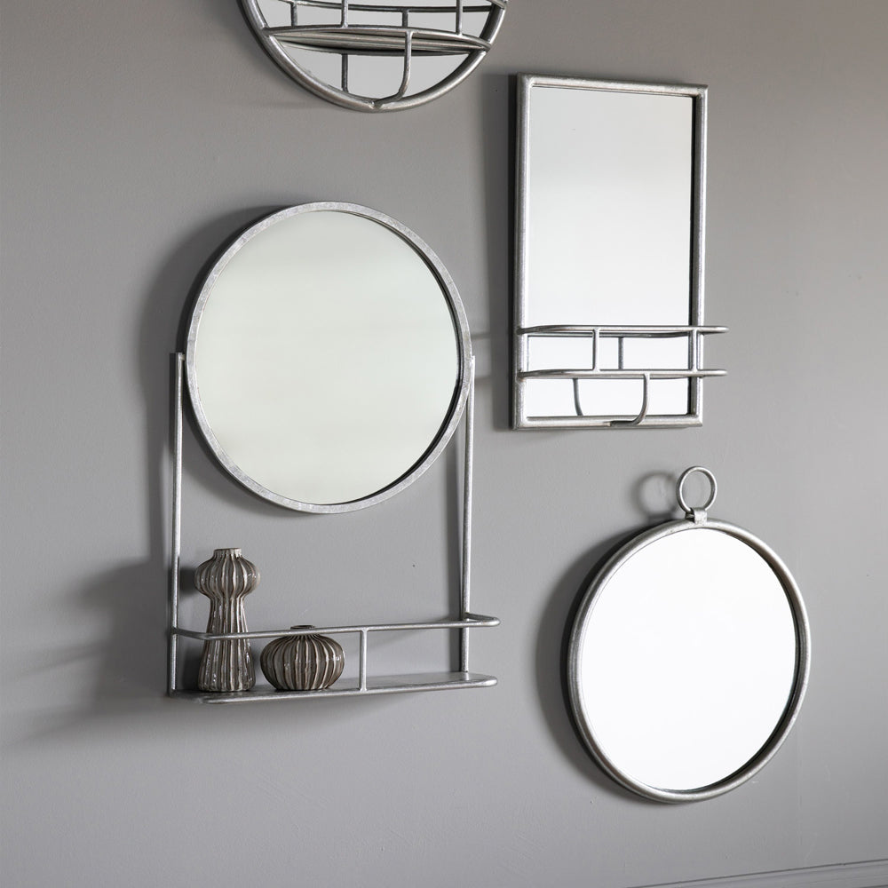 Product photograph of Gallery Interiors Kassia Mirror Silver from Olivia's.