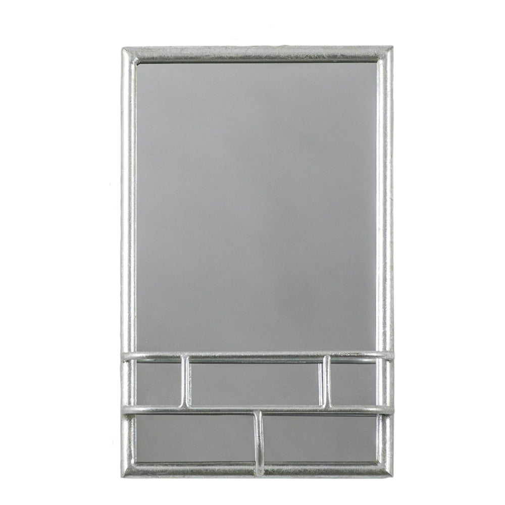 Product photograph of Gallery Interiors Isaac Rectangle Mirror Silver from Olivia's