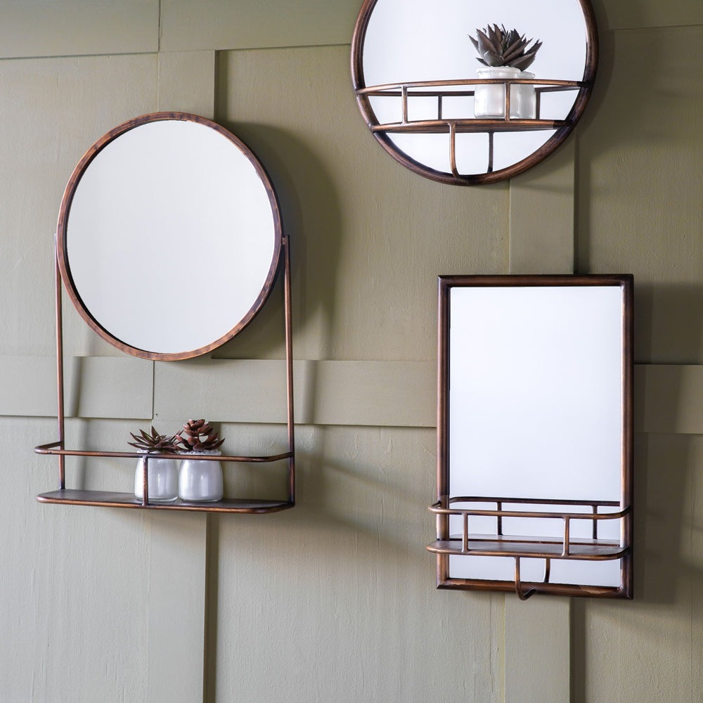 Product photograph of Gallery Interiors Isaac Rectangle Mirror Bronze from Olivia's.