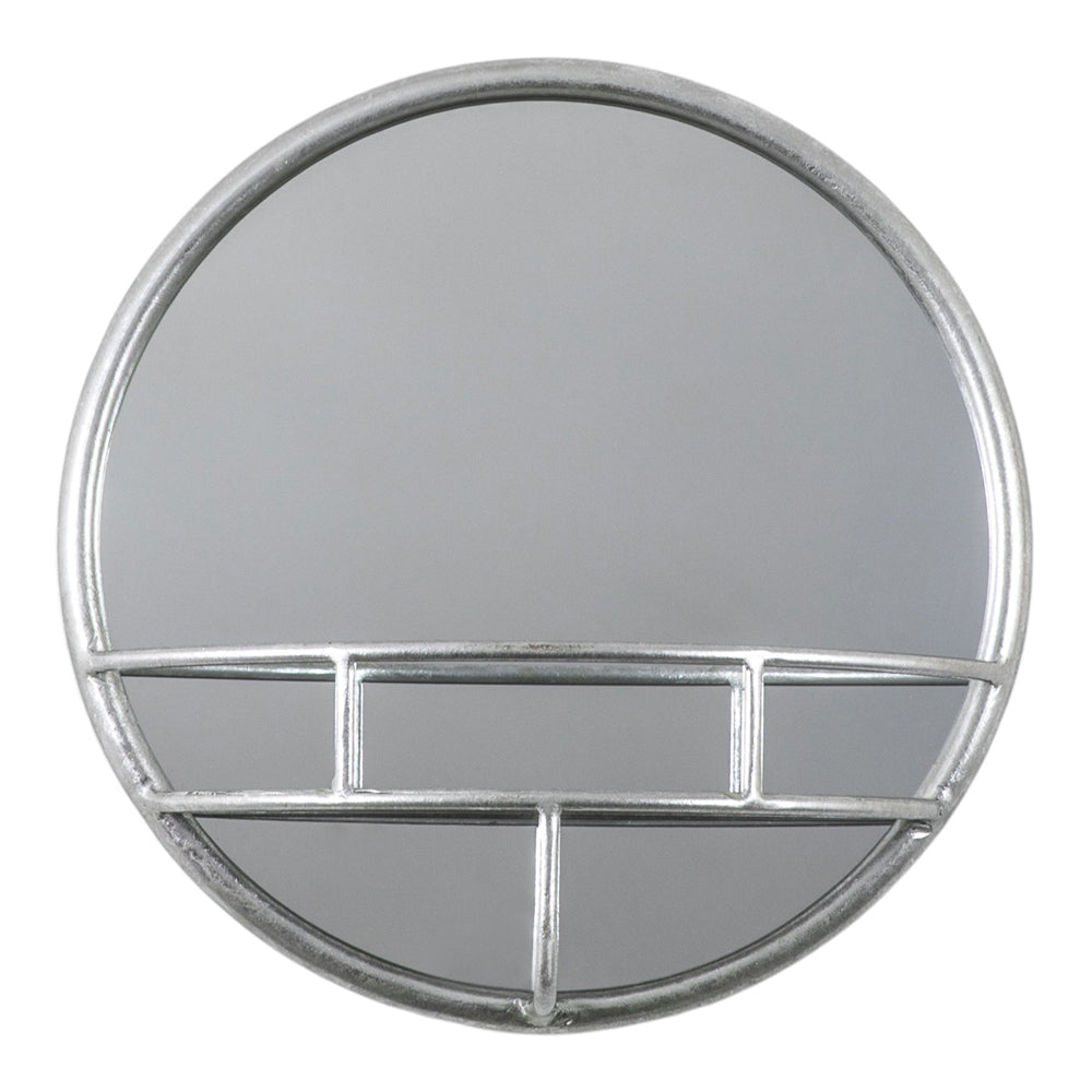 Product photograph of Gallery Interiors Isaac Round Mirror Silver from Olivia's.