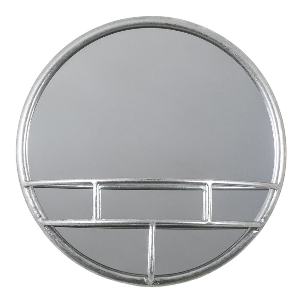 Product photograph of Gallery Interiors Isaac Round Mirror Silver from Olivia's