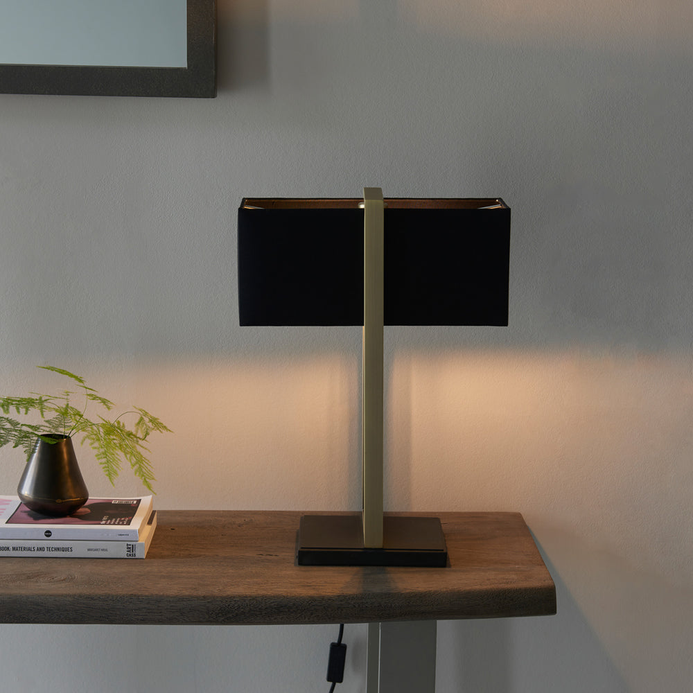 Product photograph of Olivia S Derby Table Lamp In Antique Brass from Olivia's.
