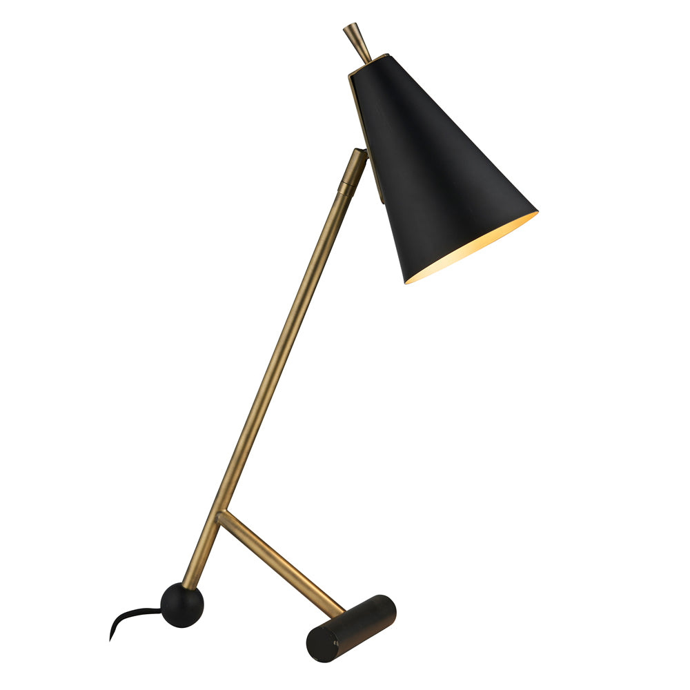 Product photograph of Olivia S Lydia Table Lamp In Antique Brass Black from Olivia's.