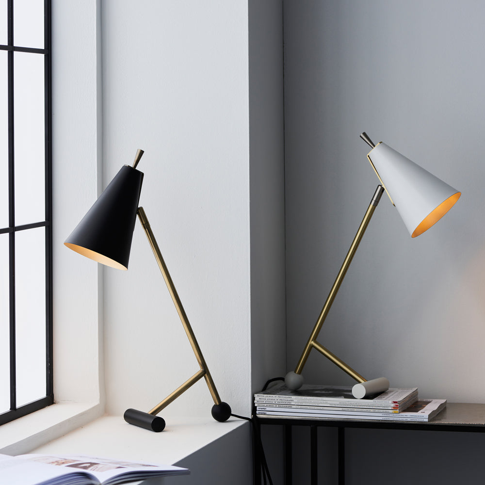 Product photograph of Olivia S Lydia Table Lamp In Antique Brass Black from Olivia's.