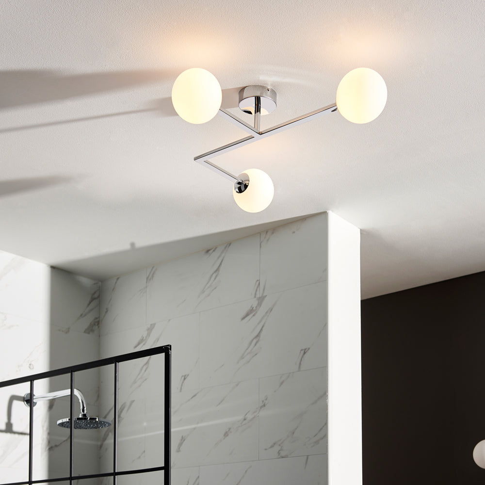 Product photograph of Olivia S Brooklyn Bathroom 3 Ceiling Light In Chrome from Olivia's.