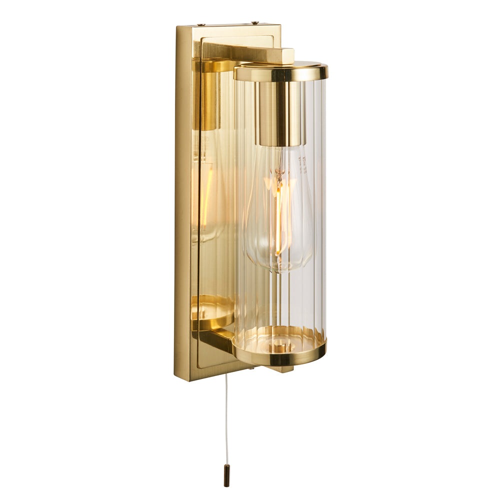 Product photograph of Olivia S Christel Bathroom Wall Light In Brass from Olivia's