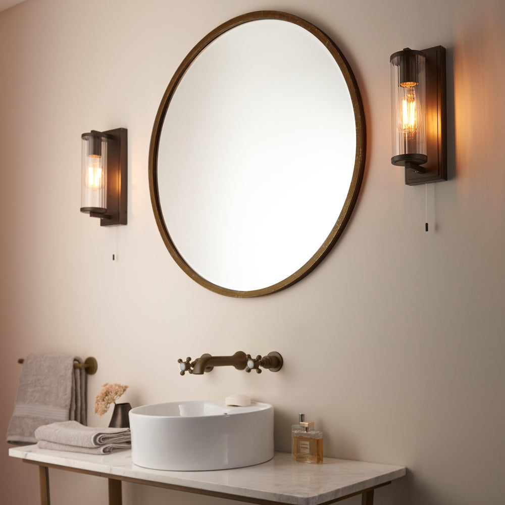 Product photograph of Olivia S Christel Bathroom Wall Light In Bronze from Olivia's.