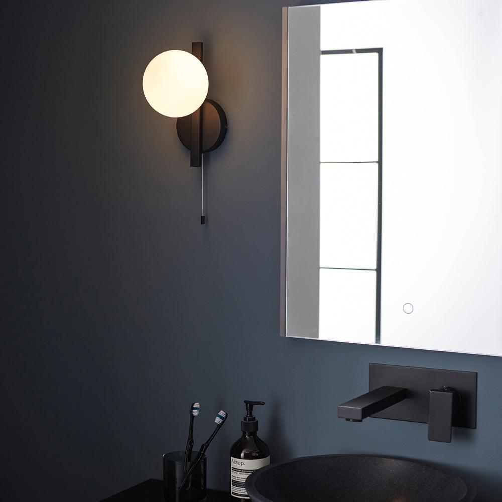 Product photograph of Olivia S Melody Bathroom Wall Light In Black from Olivia's.