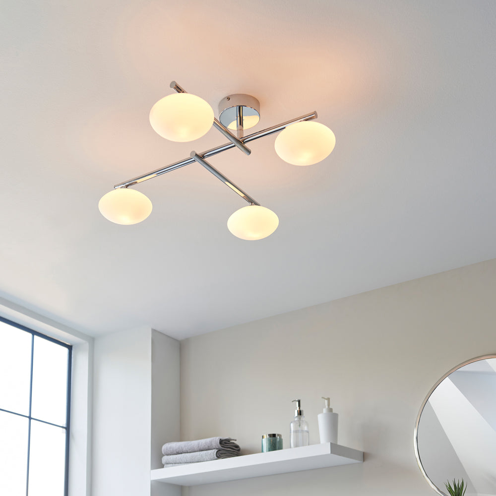 Product photograph of Olivia S Harper Bathroom 4 Ceiling Light In Chrome from Olivia's