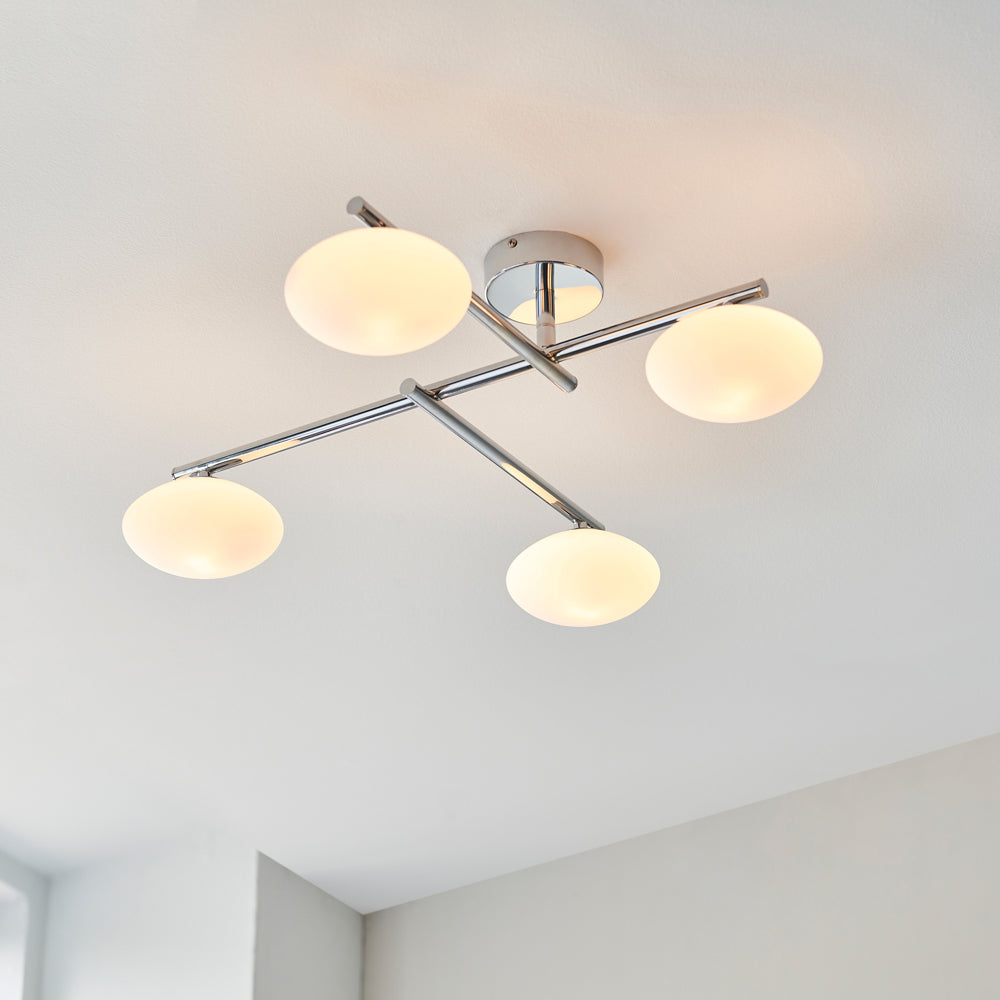 Product photograph of Olivia S Harper Bathroom 4 Ceiling Light In Chrome from Olivia's.