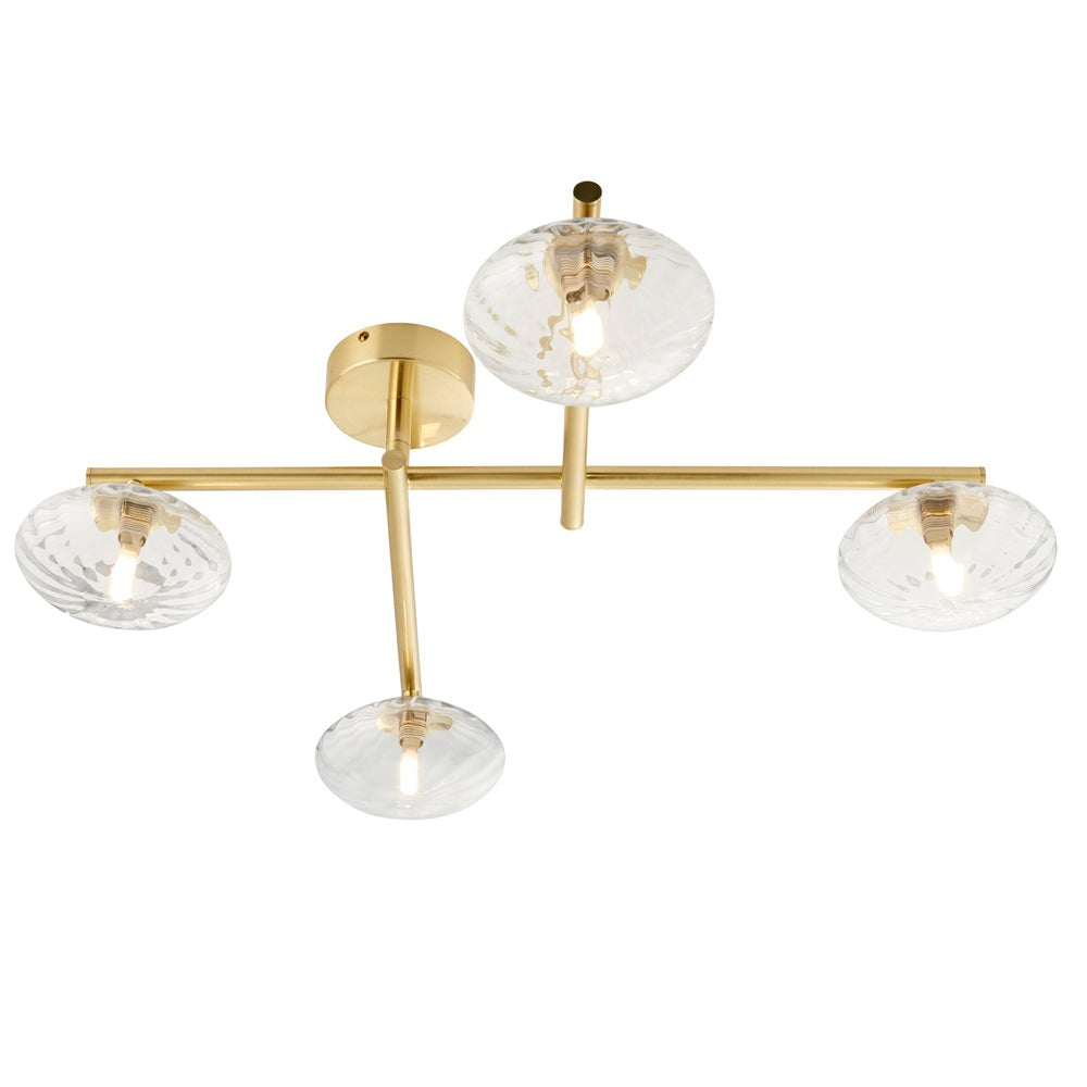 Product photograph of Olivia S Harper Bathroom 4 Ceiling Light In Satin Brass from Olivia's