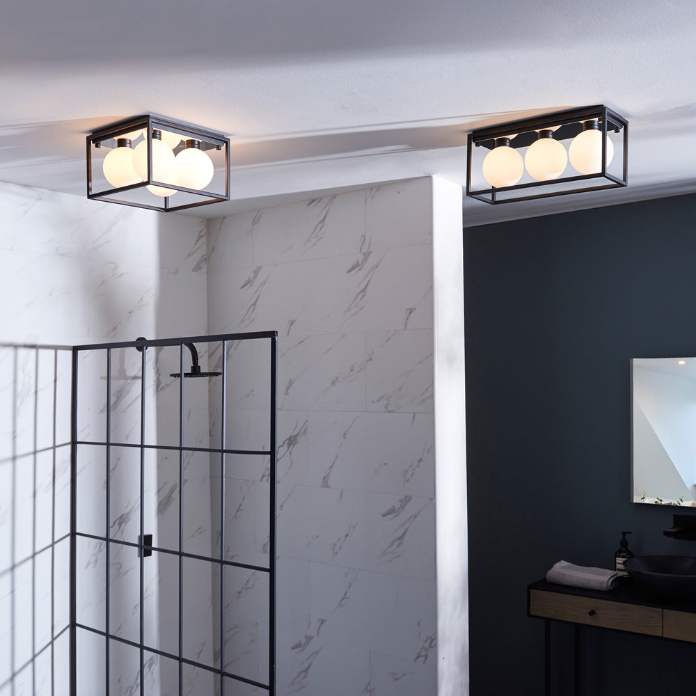 Product photograph of Olivia S Harper Bathroom 4 Ceiling Light In Black from Olivia's.