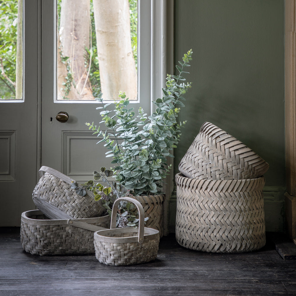 Product photograph of Gallery Interiors Set Of 3 Charlbury Basket Grey from Olivia's.