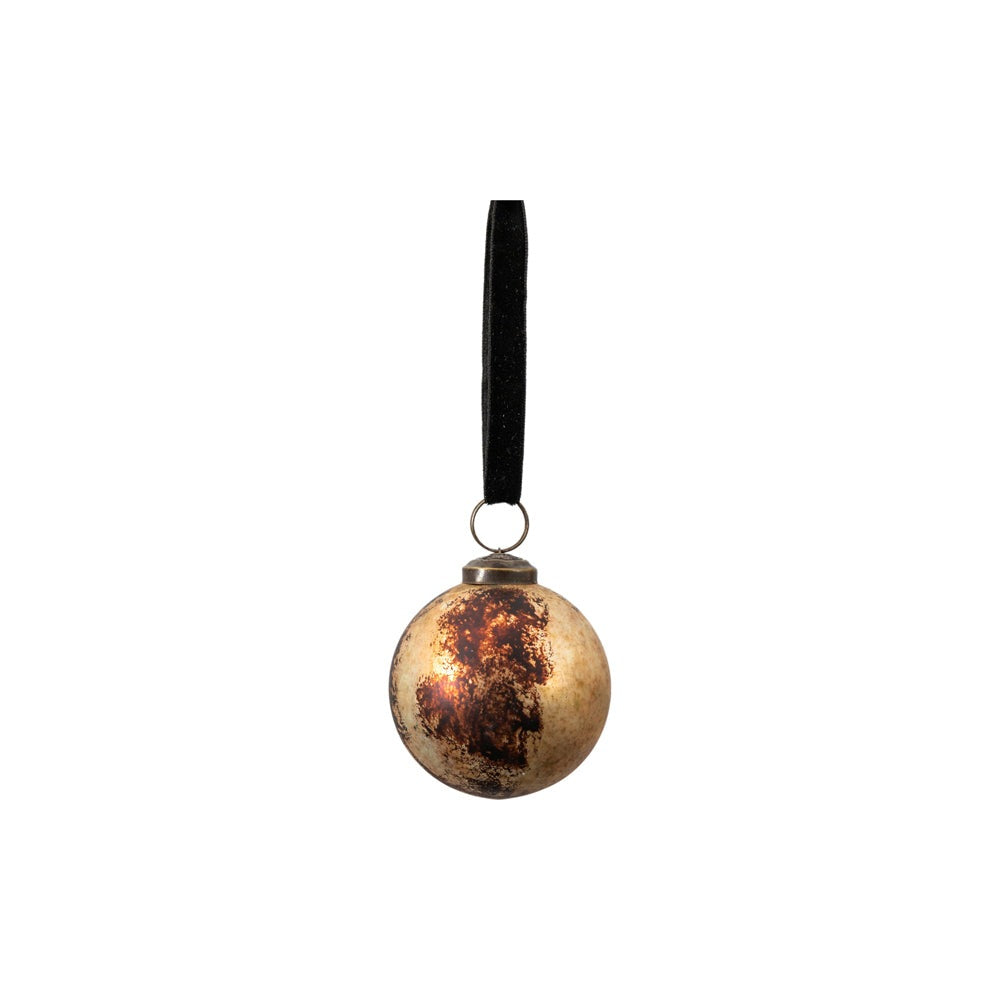 Product photograph of Gallery Interiors Set Of 6 Marbled Bauble Antique Gold Small from Olivia's.