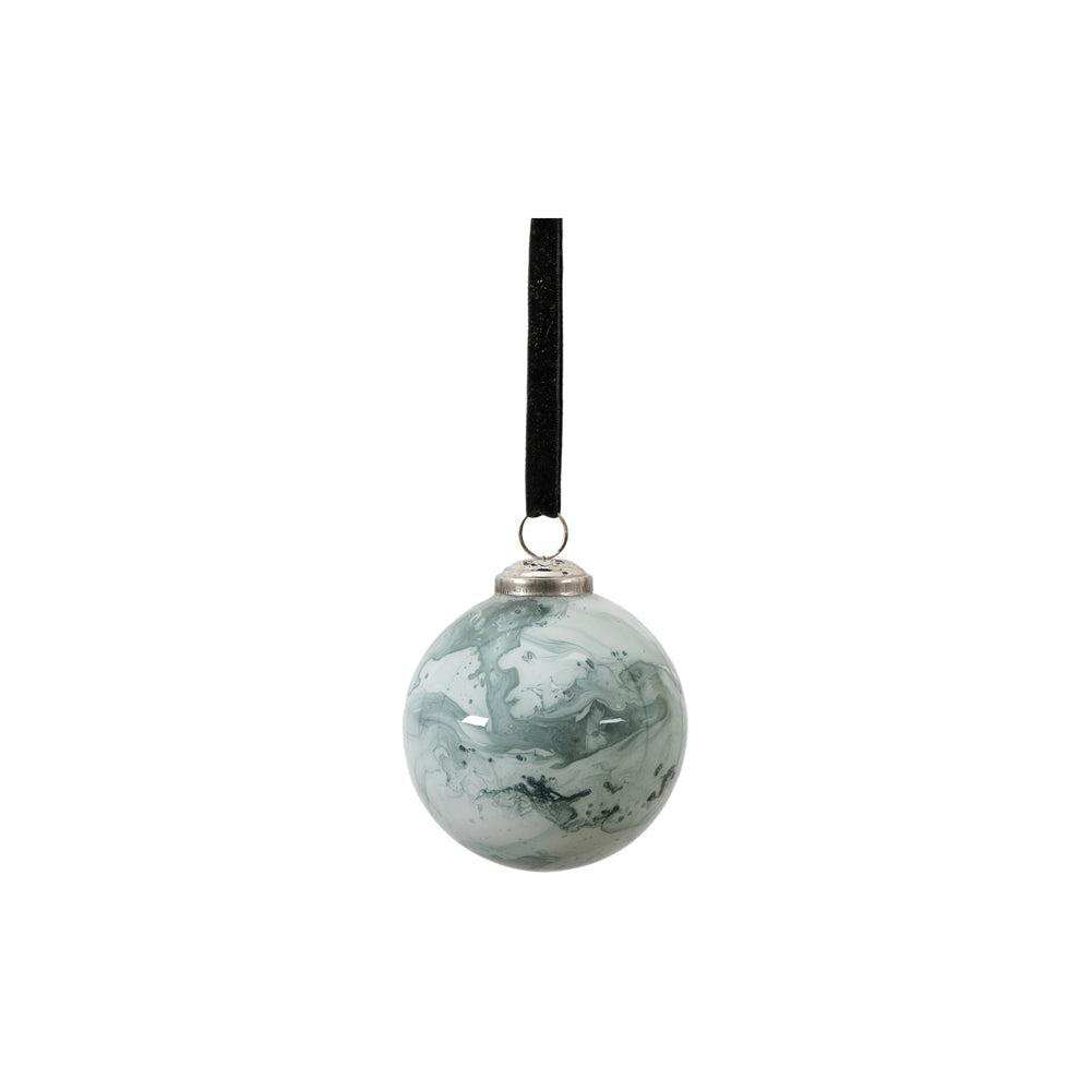 Product photograph of Gallery Interiors Set Of 6 Marbled Bauble Grey Large from Olivia's.