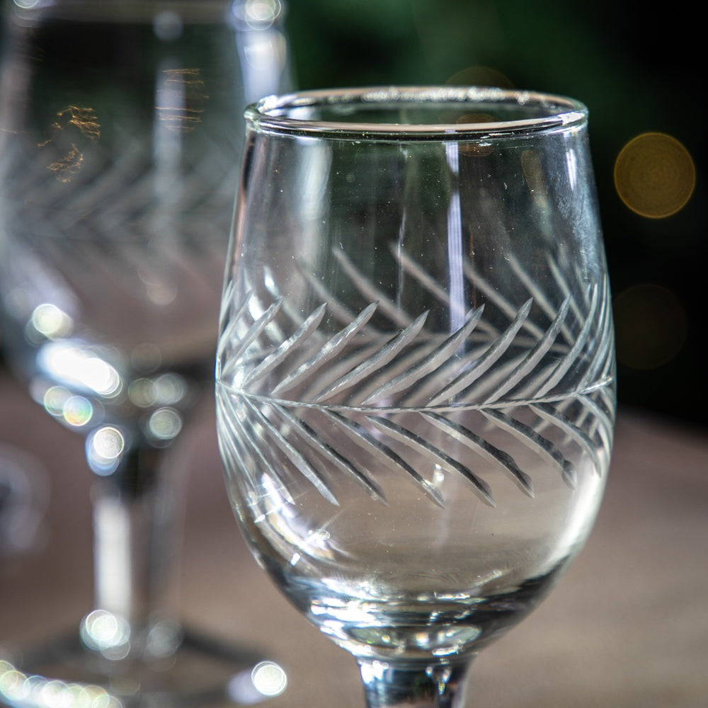 Product photograph of Gallery Interiors Set Of 4 Farah Wine Glasses Clear from Olivia's.
