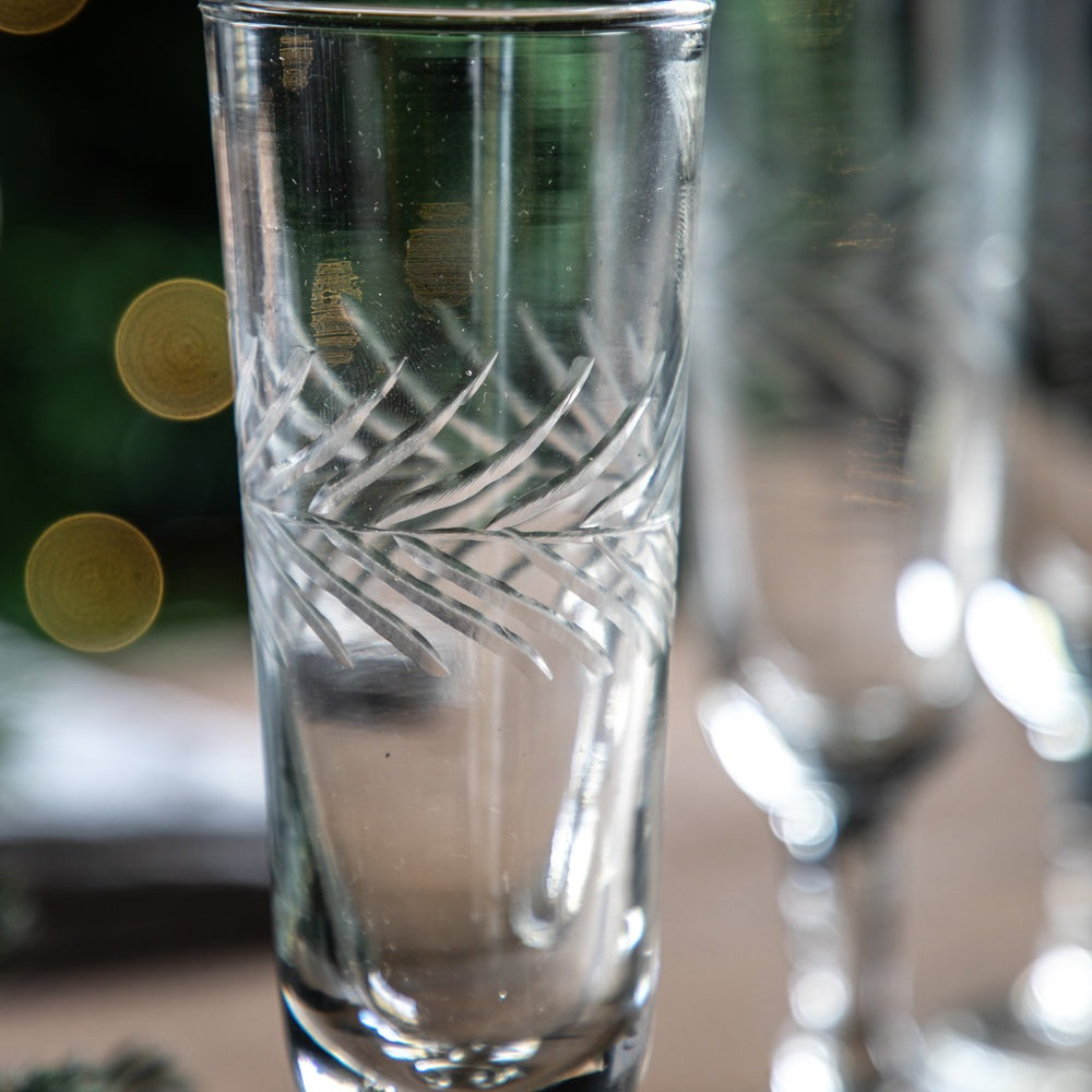 Product photograph of Gallery Interiors Set Of 4 Farah Champagne Flute Clear Glasses from Olivia's.