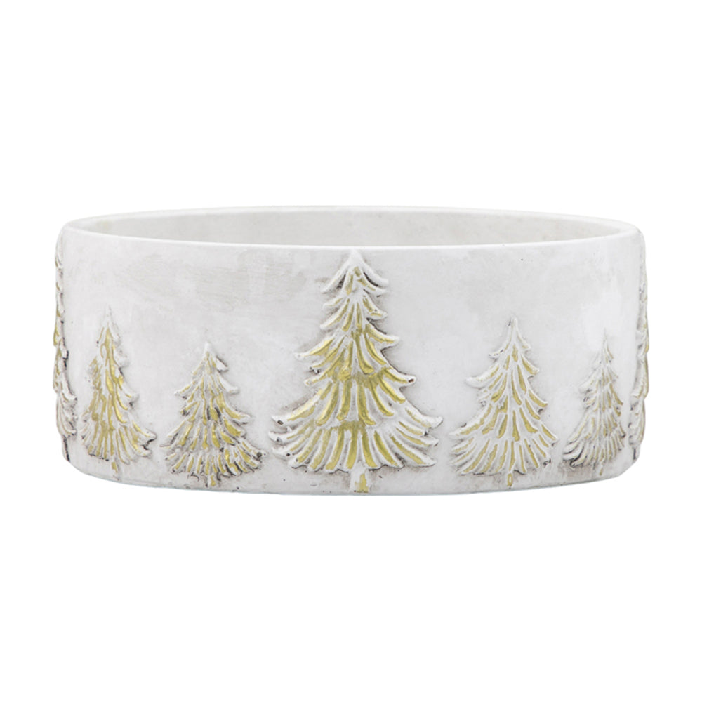 Product photograph of Gallery Interiors Forest Bowl White Gold from Olivia's.