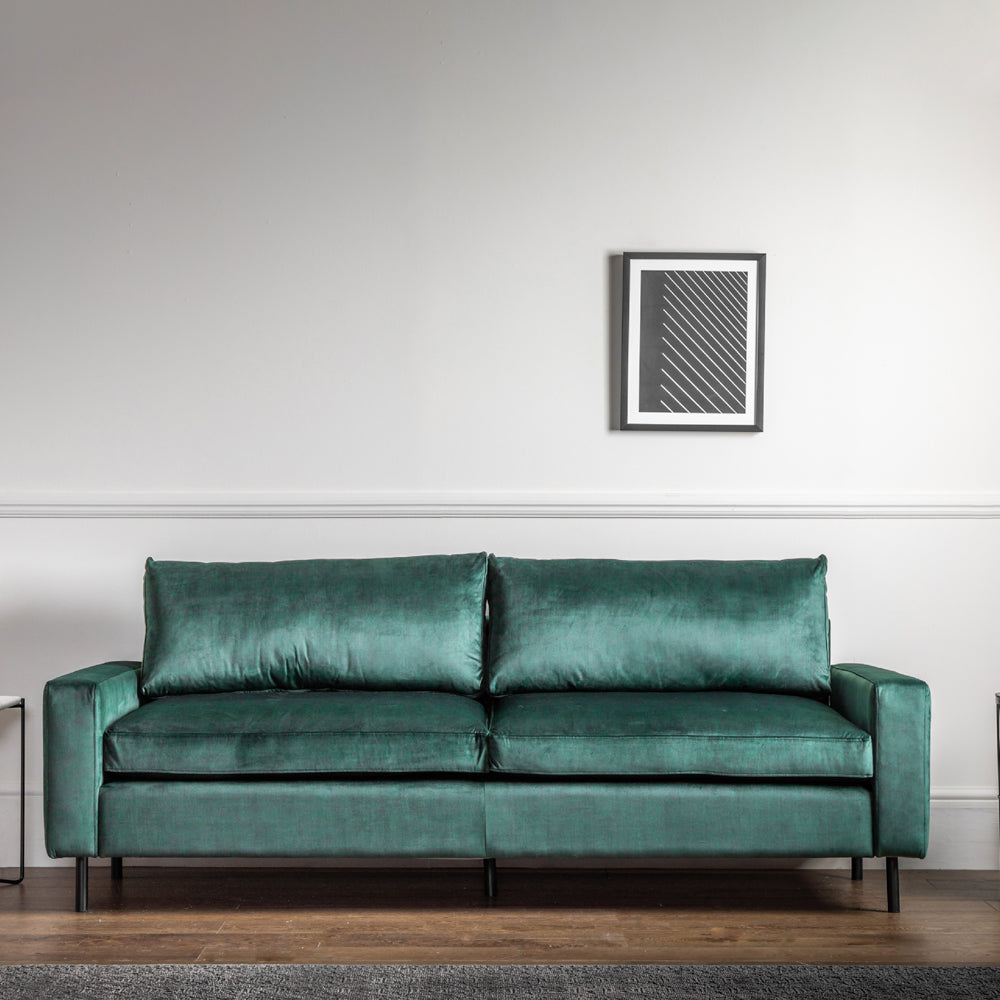 Product photograph of Olivia S Sofa In A Box Model 7 - 3 Seater Sofa In Bottle Green from Olivia's.