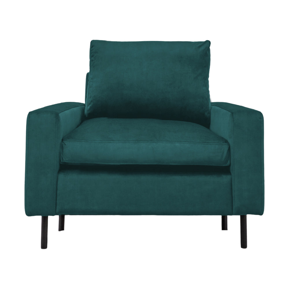 Product photograph of Olivia S Sofa In A Box Model 7 - Armchair In Bottle Green from Olivia's