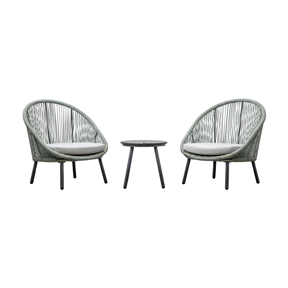 Gallery Interiors Kylo 2 Seater Bistro Set In Charcoal