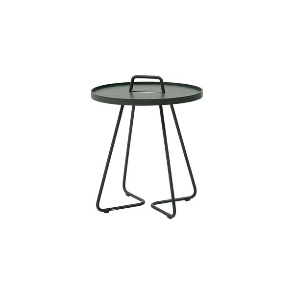 Product photograph of Cane-line On-the-move Outdoor Side Table Small Olive Green from Olivia's.
