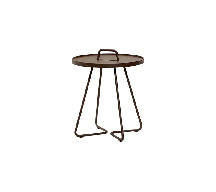 Cane Line On The Move Outdoor Side Table Small Aluminium Mocca