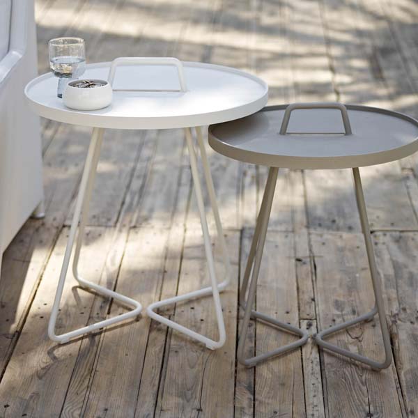 Product photograph of Cane-line On-the-move Outdoor Side Table Small Taupe from Olivia's.