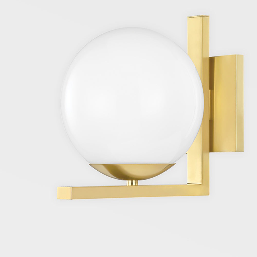 Product photograph of Hudson Valley Lighting Tanner Wall Sconce Aged Brass from Olivia's.