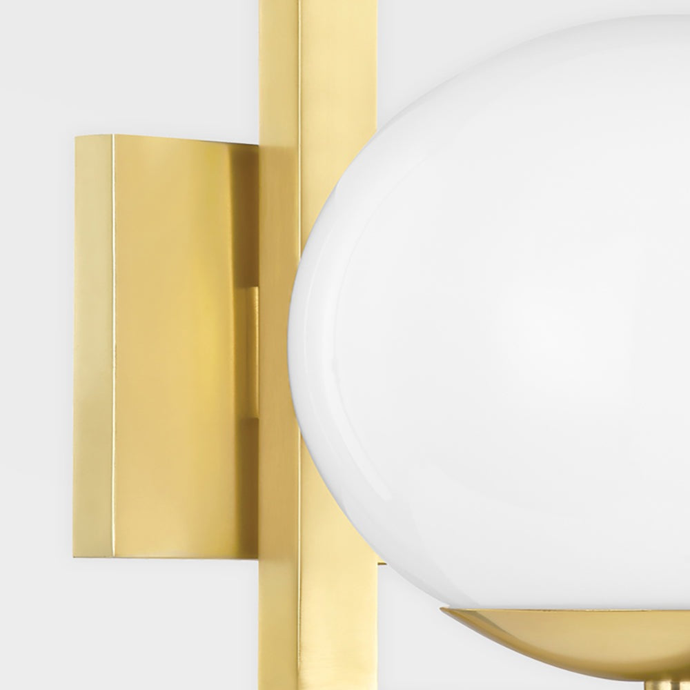 Product photograph of Hudson Valley Lighting Tanner Wall Sconce Aged Brass from Olivia's.